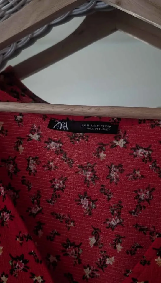 Red Floral Zara Dress - photo 3