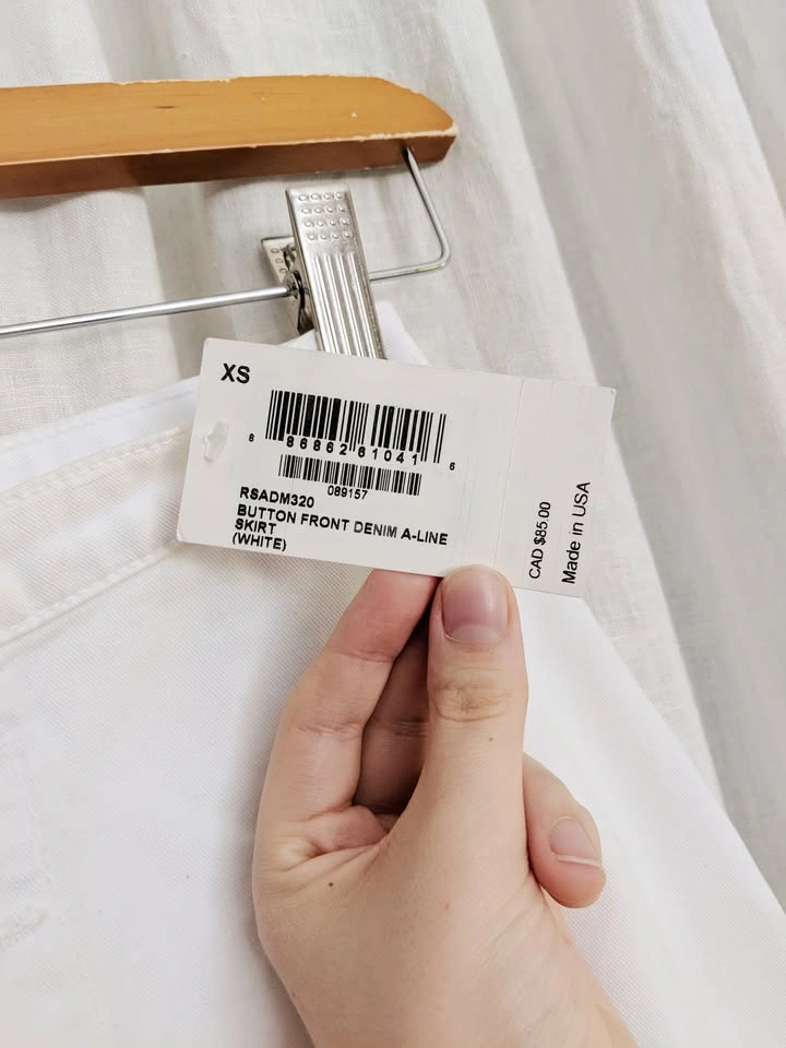 NEW American Apparel Button Down A-Line Skirt - photo 3