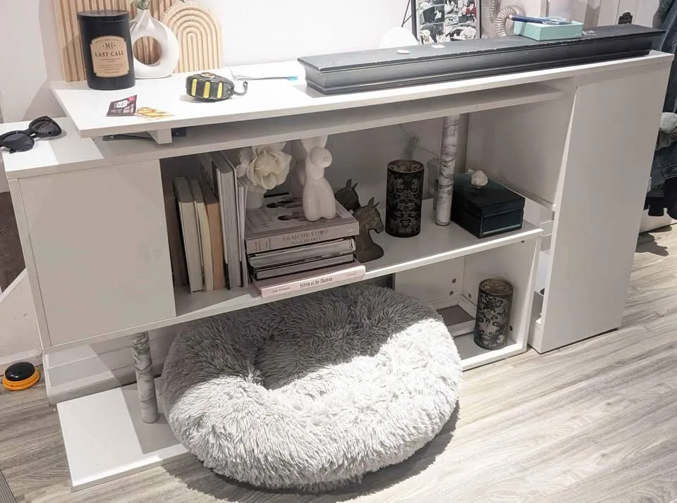 L-Shaped 360° Rotating Desk/Bookcase image indicator(3)