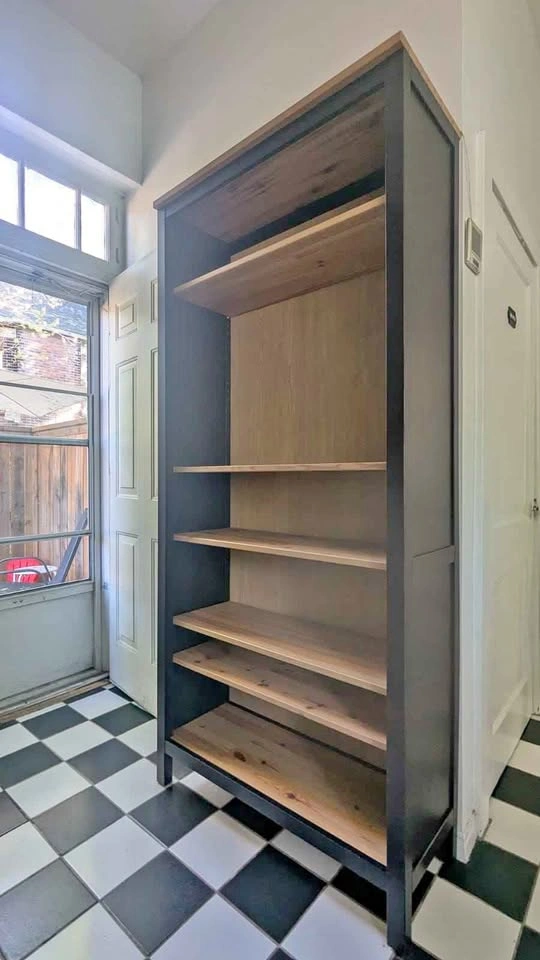 IKEA HEMNES Bookcase (Solid Wood - Black/Light Brown)