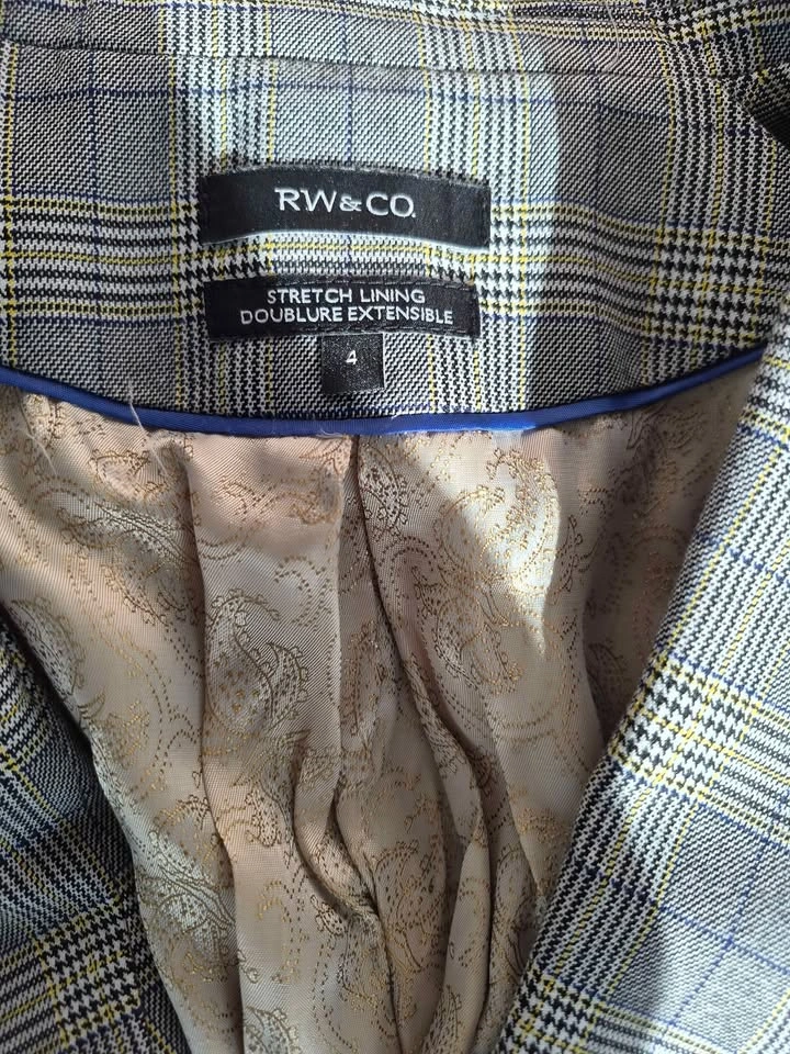 Women's Grey Plaid Blazer - photo 2