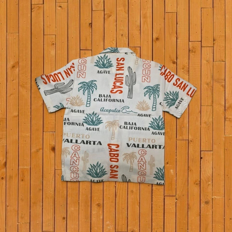 Malibu Men's M Short Sleeve Tropical Graphic Print Button-Up - photo 5