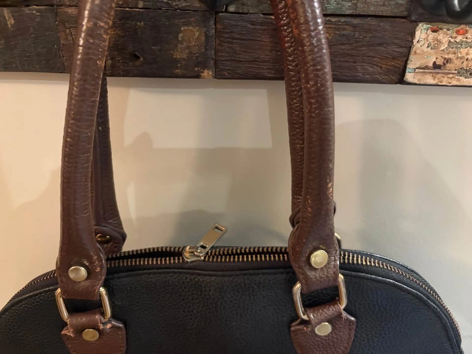Black and brown dome handbag - photo 2