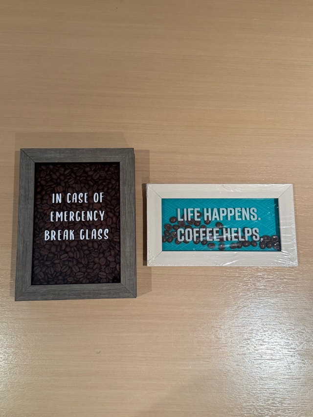 Coffee Themed Wall Decor Shadow Boxes