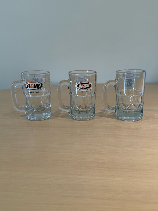A&W Root Beer Glass Mugs Set of 3 - photo 5