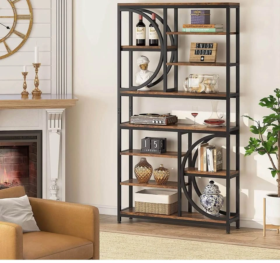 Large 17 Stories Geometric Bookshelf – Industrial Modern Style - photo 2