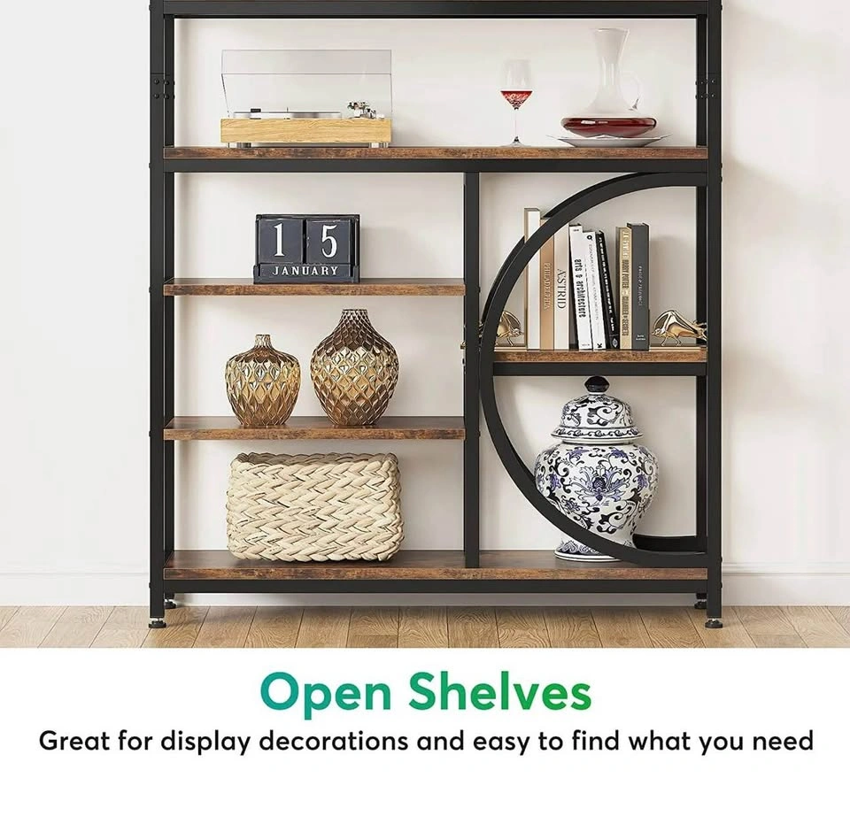 Large 17 Stories Geometric Bookshelf – Industrial Modern Style - photo 5