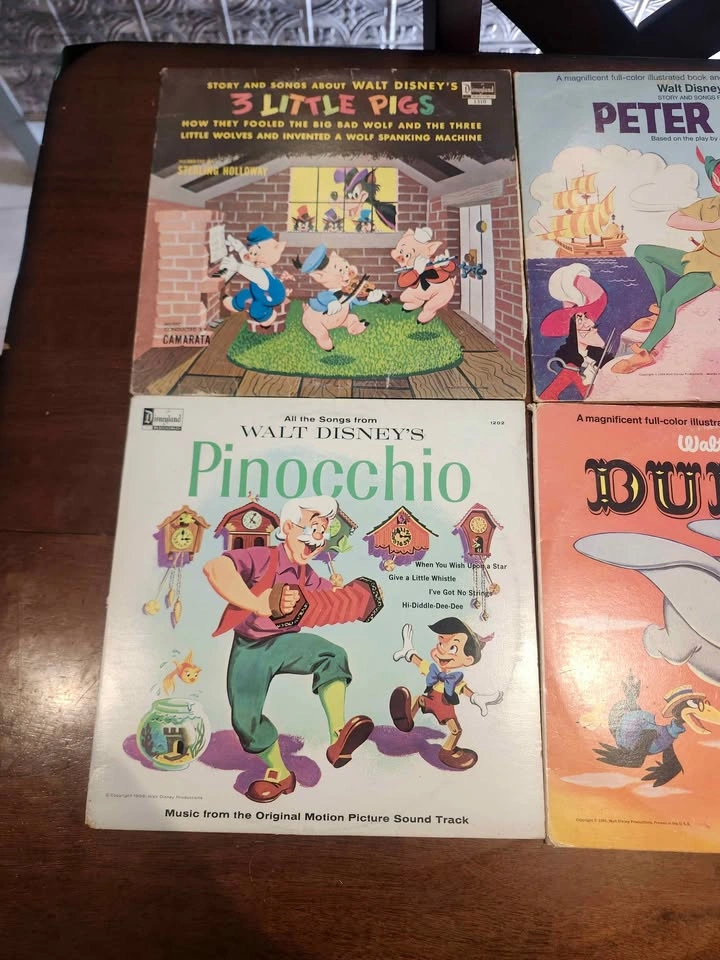 Vintage Walt Disney Disneyland Storybook Records Vinyl Lot - photo 3