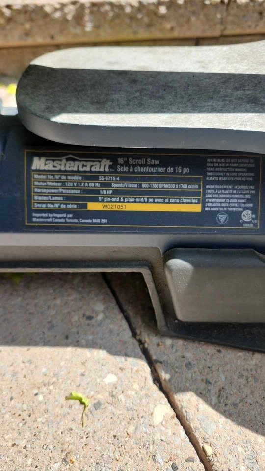 Mastercraft 16" Scroll Saw - photo 2