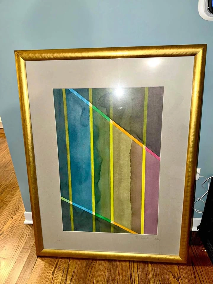 Stunning, Large Original Abstract Painting – Signed & Framed (19
