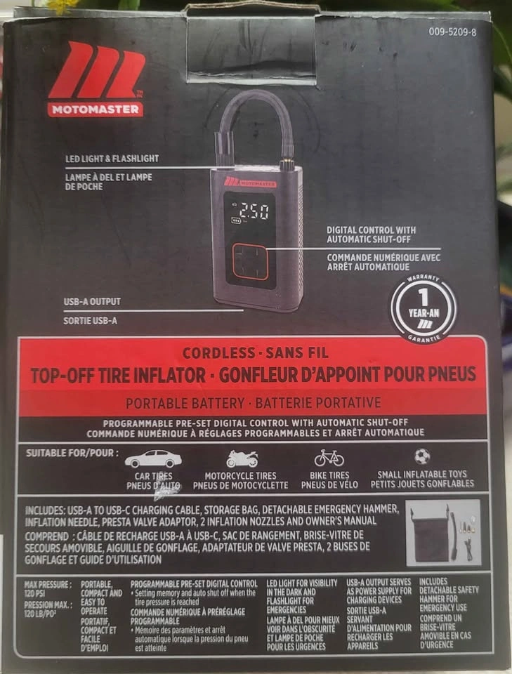 NEW - Cordless Tire Inflator - photo 3