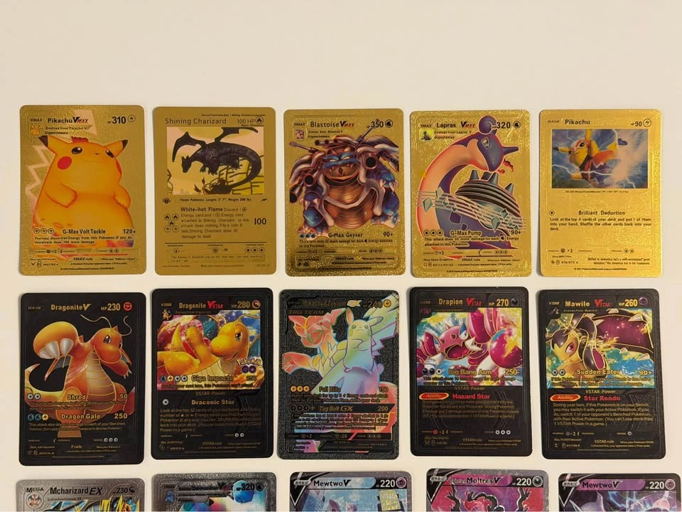 Pokemon Novelty/Replica Gold, Black & Silver Cards - photo 2
