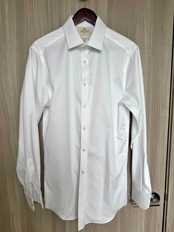 Hawes & Curtis Men’s White Non-Iron Dress Shirt Size 16/36