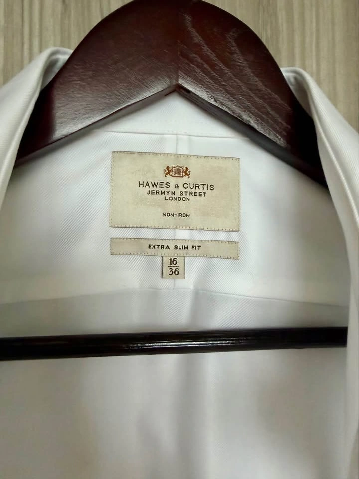 Hawes & Curtis Men’s White Non-Iron Dress Shirt Size 16/36 - photo 2