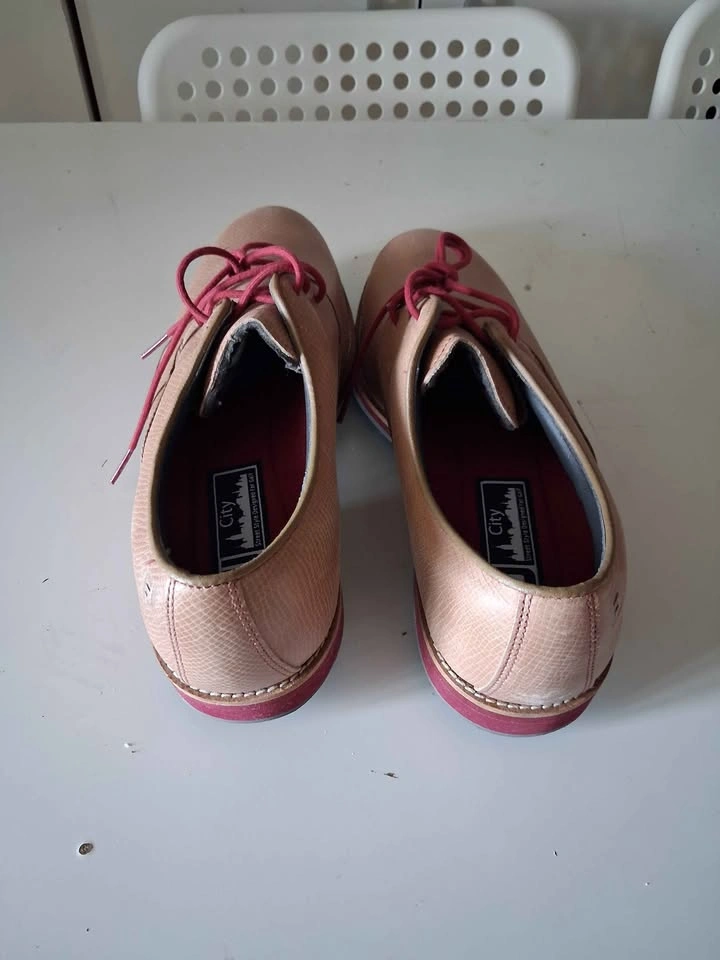 FootJoy City Street Style Tan Golf Shoes Pink Laces size 8M - photo 4