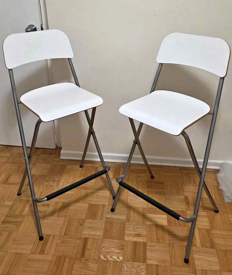Set of Two Folding Bar Stools