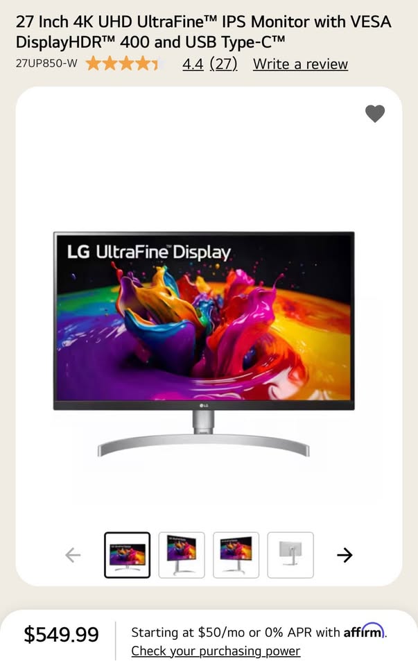 LG 27UP850 - 27” 4K Monitor - photo 2