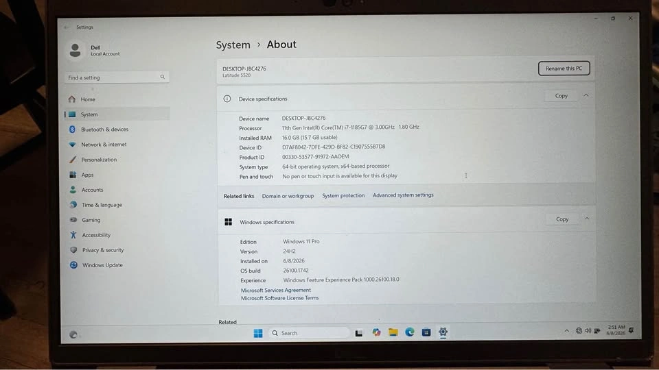 Dell Latitude 5520 15.6" Laptop i7-1185G7 16GB RAM 256GB SSD - photo 2