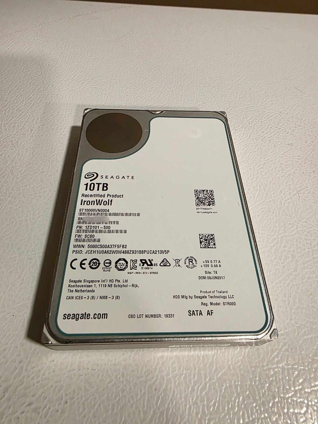 Ironwolf 10tb HDD - For Parts/Non-Critical Data (Bad Sectors)