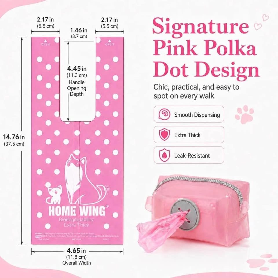 Brand New Dog Poop Bags with Holder (Pink) - photo 3