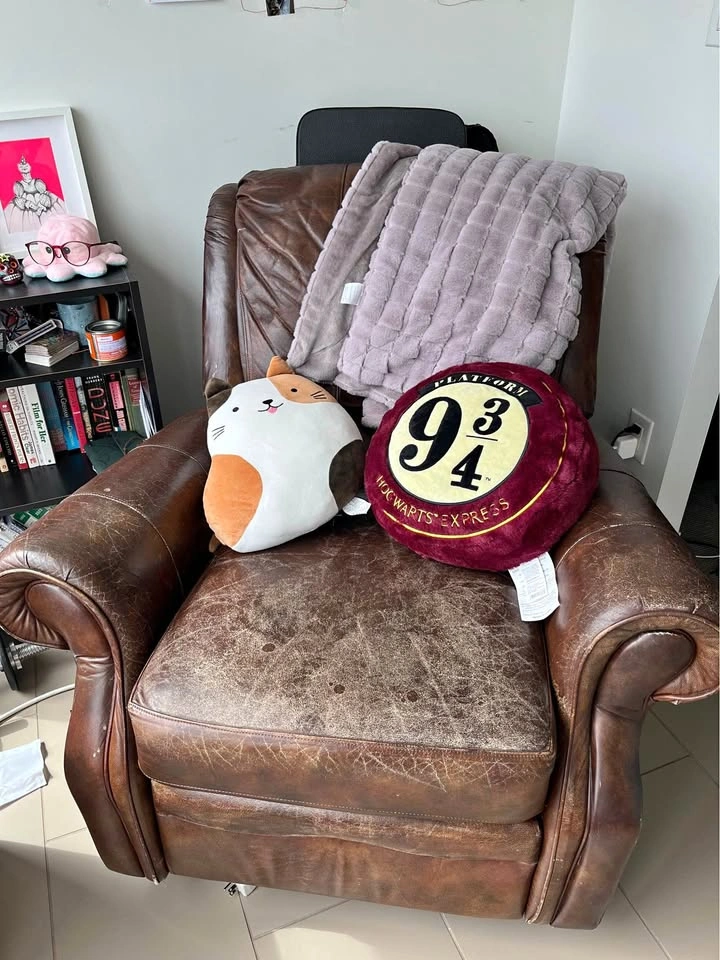 Brown Leather Recliner Chair