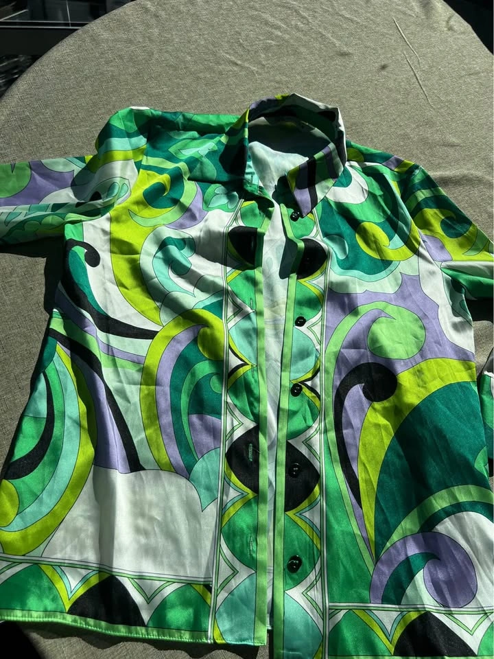 Zara Printed Satin Shirt Size S - photo 2