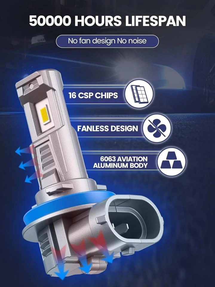 9005 H11 Light Bulbs Combo, 60000LM Super Bright 6500K - photo 4