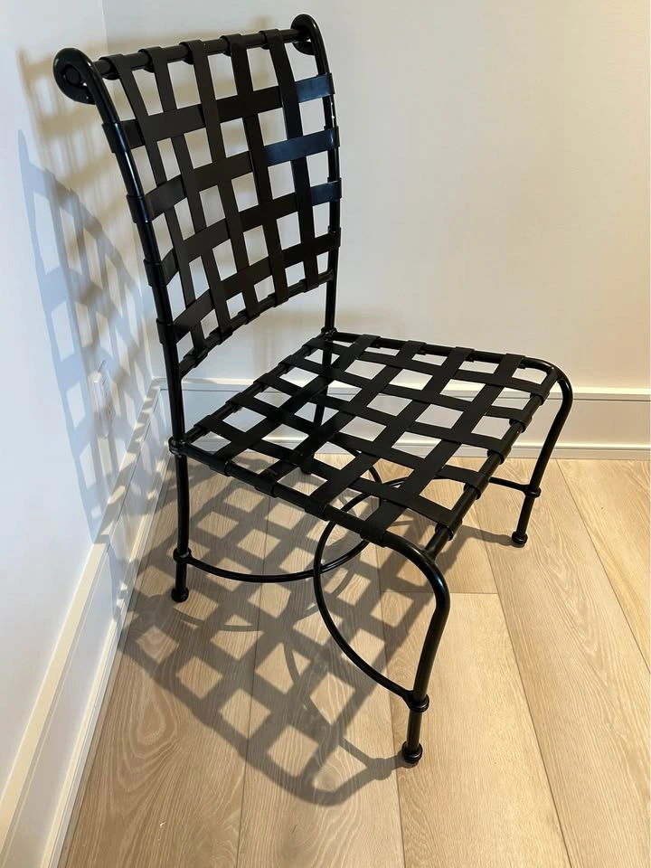 Modern Black Woven Patio Chairs – Set of 8 (Outdoor) - photo 2