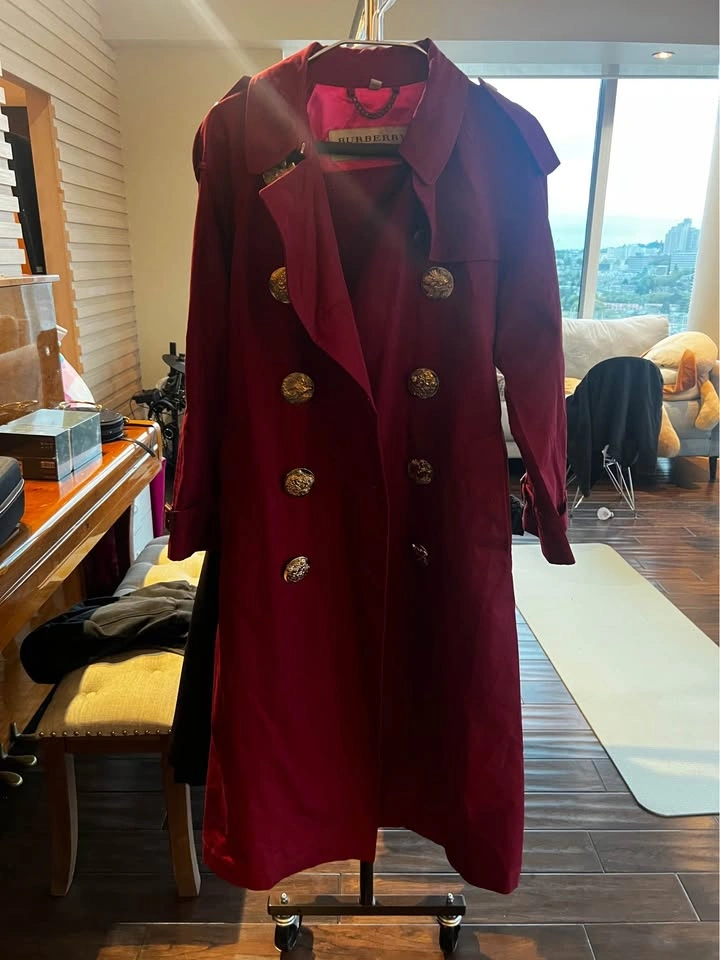 Red Trench Coat Size 40 - photo 3