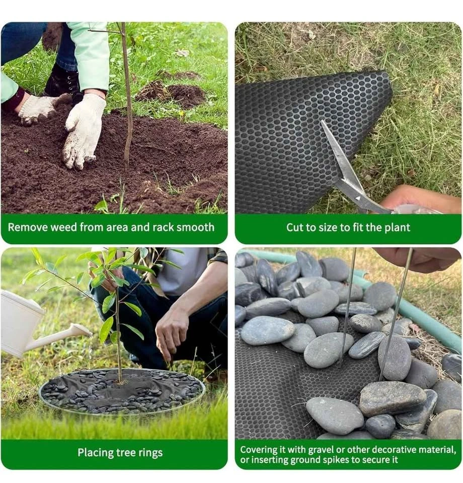 12 pcs Tree Mulch Ring Landscape Fabric - Brand New - photo 2