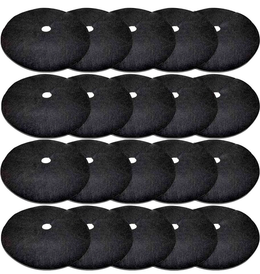 20 Pack 16.5 Inch Non-Woven Tree Mulch Ring Protector Mat