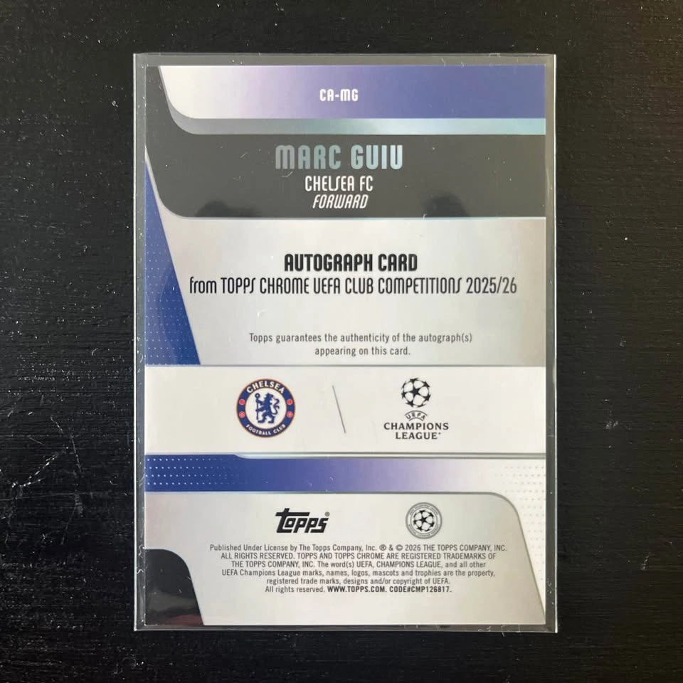 Topps Chrome Marc Guiu Autograph Card Chelsea FC - photo 2