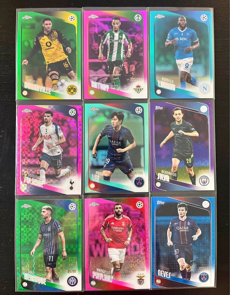 Topps Chrome UEFA Champions League Soccer Refractor Cards