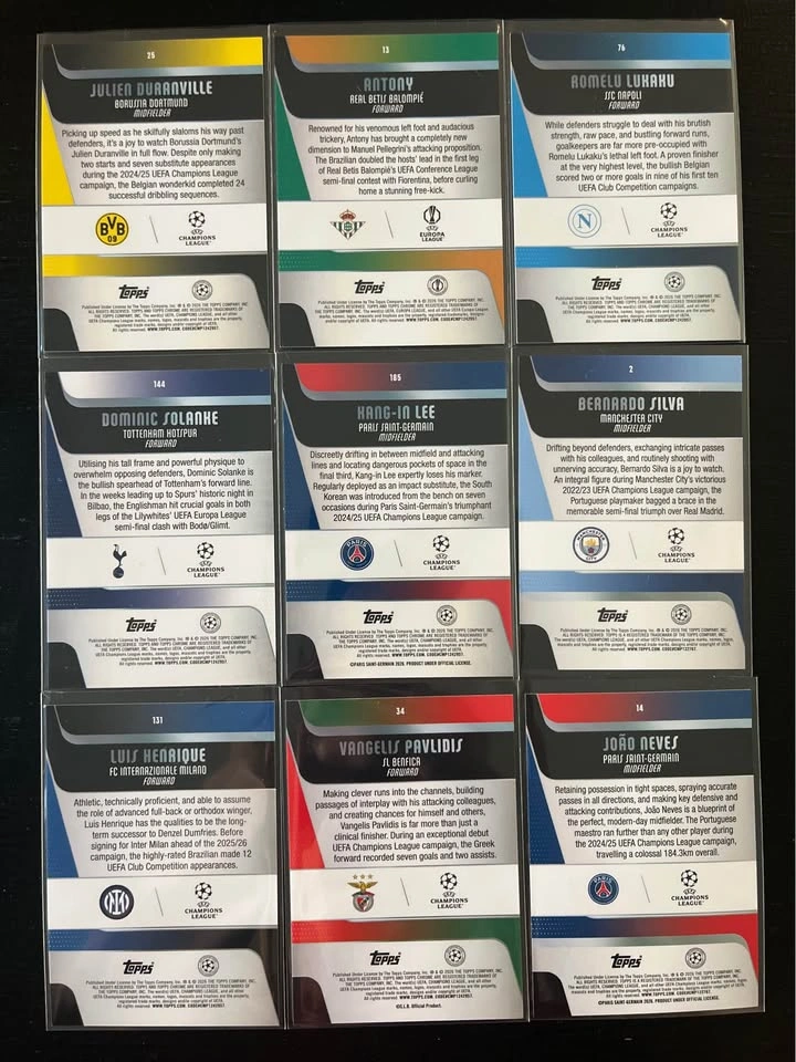 Topps Chrome UEFA Champions League Soccer Refractor Cards - photo 2