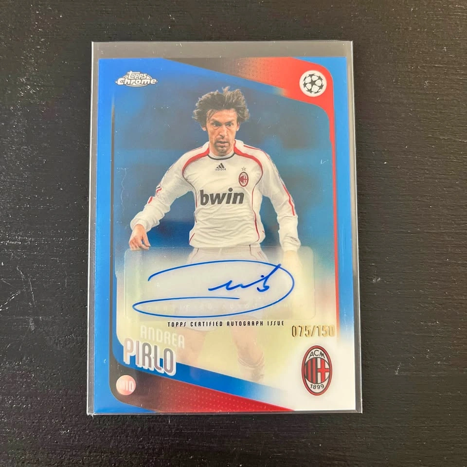Topps Chrome Andrea Pirlo Autograph Soccer Card 075/150