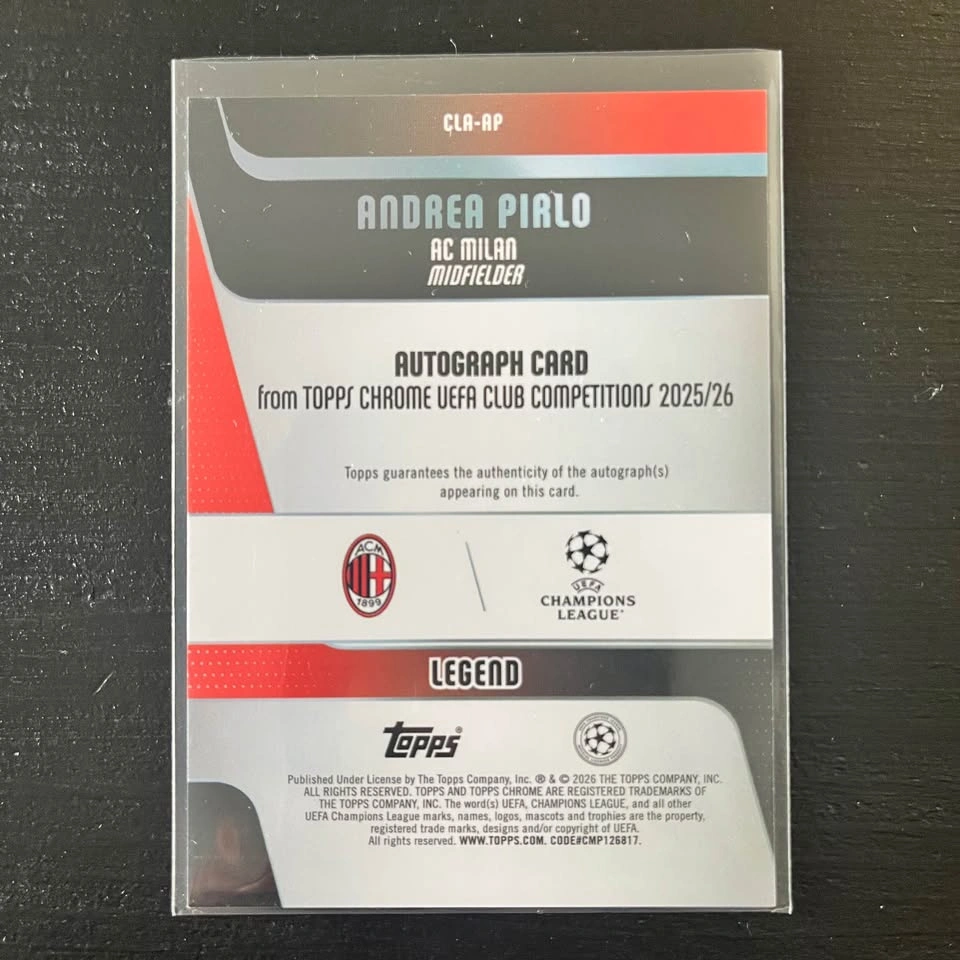 Topps Chrome Andrea Pirlo Autograph Soccer Card 075/150 - photo 2
