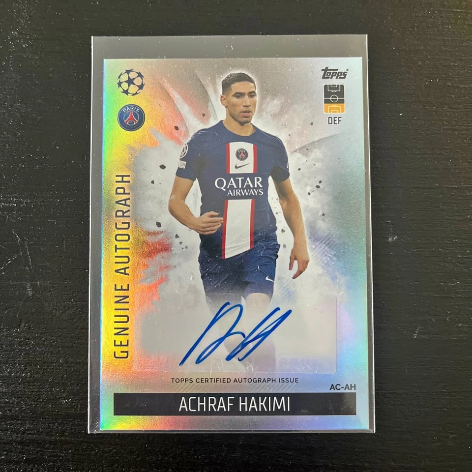 Topps Achraf Hakimi Paris Saint-Germain Autograph Soccer Card 09