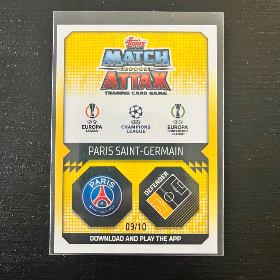 Topps Achraf Hakimi Paris Saint-Germain Autograph Soccer Card 09 - photo 2