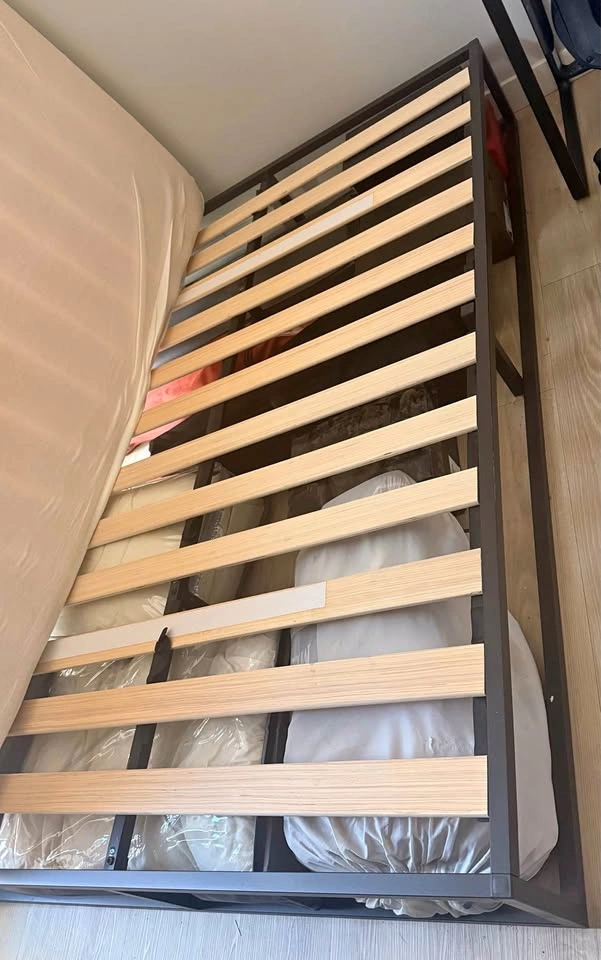 Full/Double Bed Frame - Black Metal