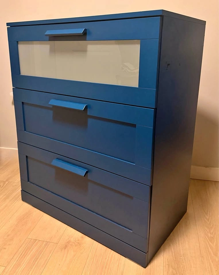IKEA BRIMNES 3-Drawer Chest - Deep Blue