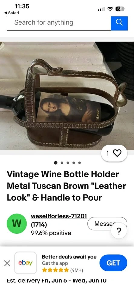 Vintage Metal Wine Holder