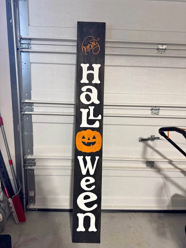 Double Sided Festive Porch Sign: Halloween & Christmas