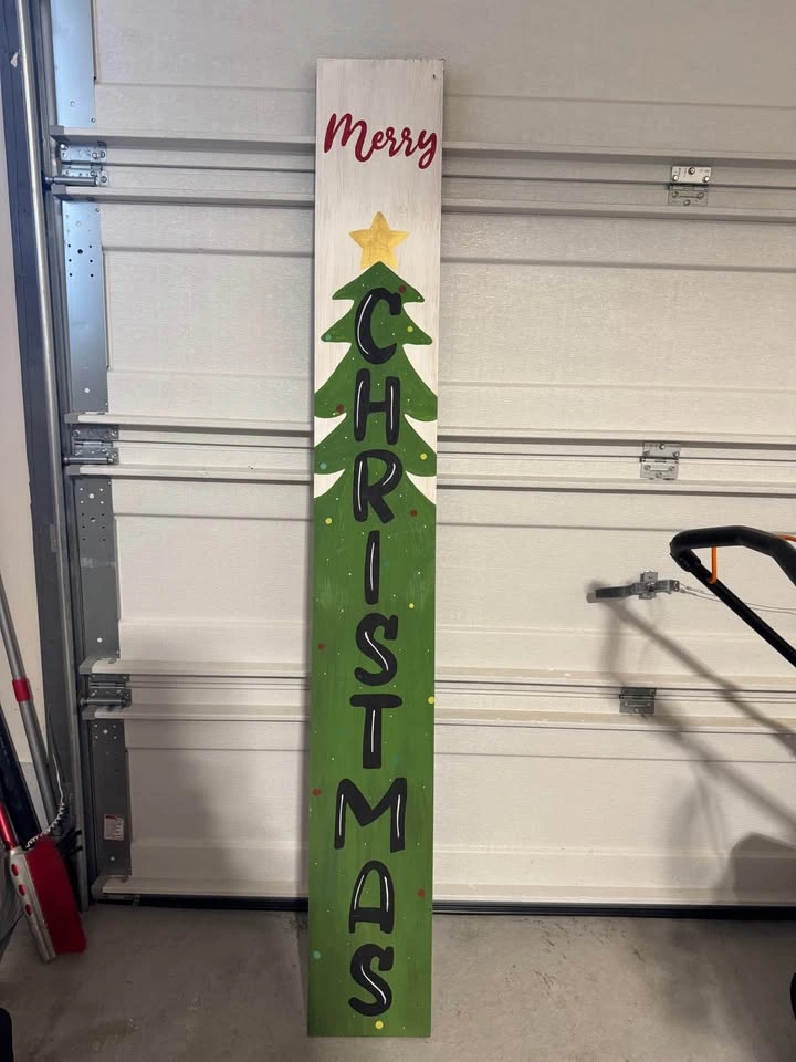 Double Sided Festive Porch Sign: Halloween & Christmas - photo 2