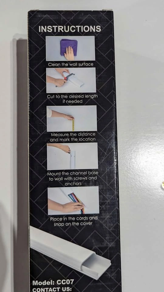TV Cable Concealer | Cable Management - photo 2
