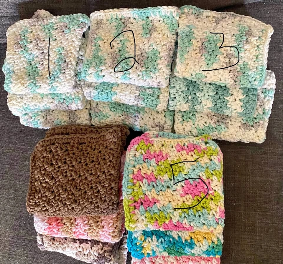 Hand-Crocheted Cotton Dishcloths – Durable, Eco-Friendly & Styli