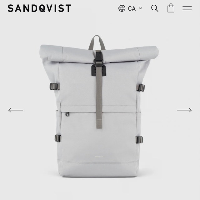 Sandqvist Icon Rolltop Backpack, Large, 16”