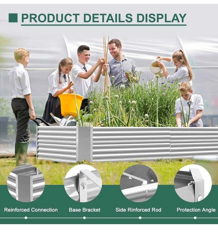 8×4×2 ft Galvanized Raised Garden Bed Kit - photo 4