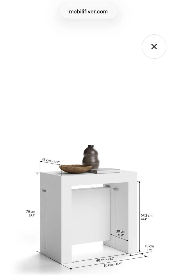 Mobili Fiver Console Table NEW IN BOX BUT NO LEAVES - photo 4