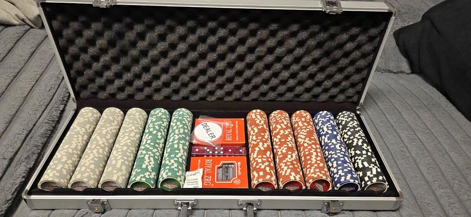 Poker Chip Set with Aluminum Case 500 piece