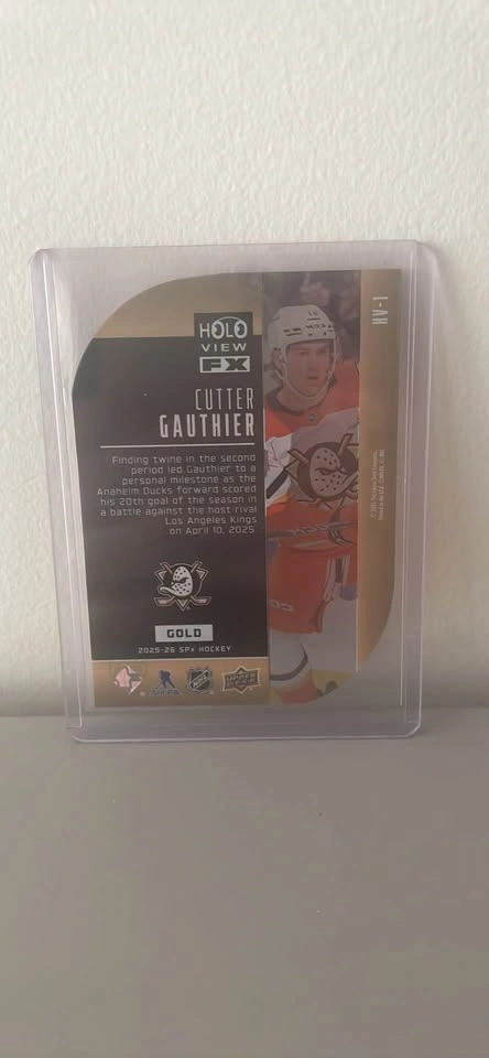 Cutter Gauthier /25 SpX Holo View 2025-26 Gold Parallel - photo 2
